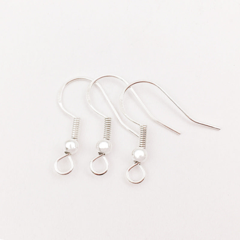 Glamorous Carved Sier Handcraft Material Package Ear Hook