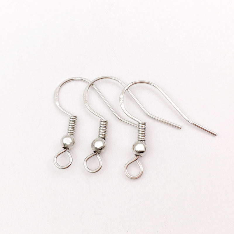 Glamorous Carved Sier Handcraft Material Package Ear Hook