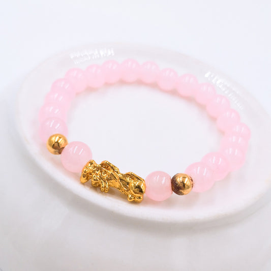 Women's & Men's Pi Imitation Jade Red Agate Alluvial Money Bracelets