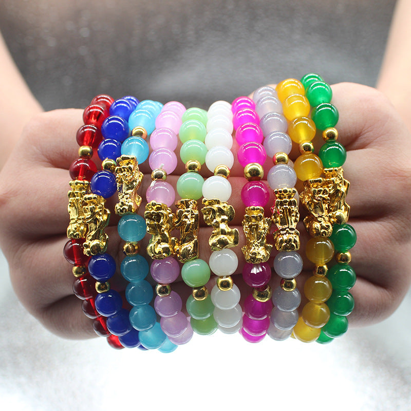 Colorful Golden Balls Pi Beads Stall Small Gold Shop Bracelet