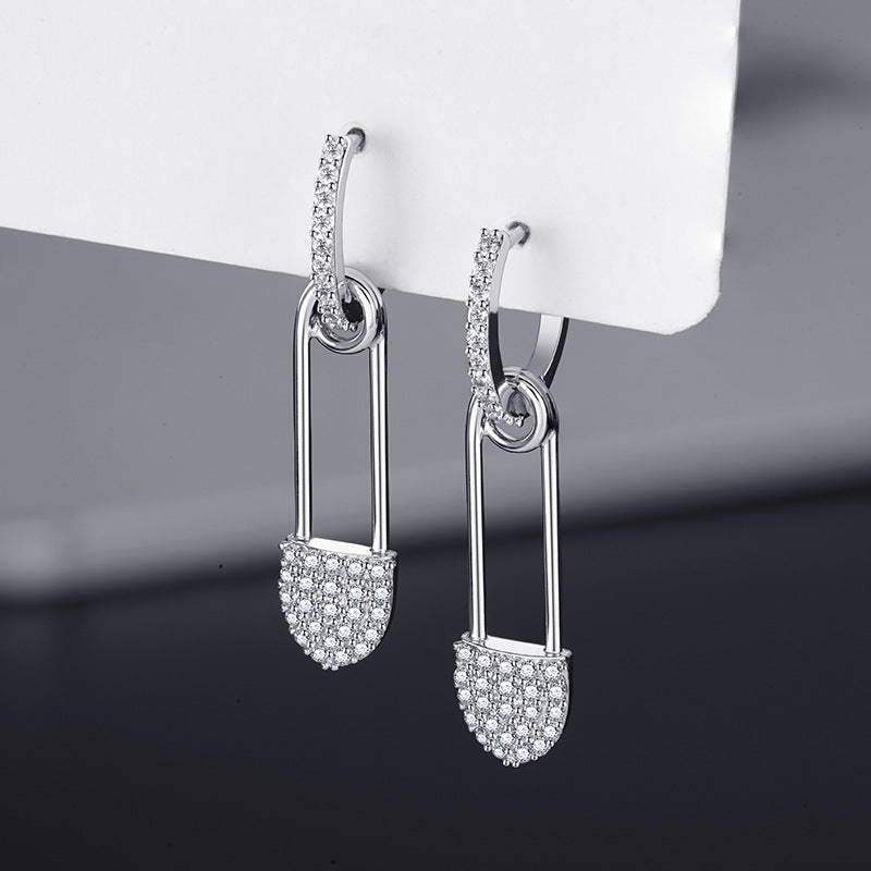 Women's Design Super Shiny Temperament Micro Inlaid Earrings