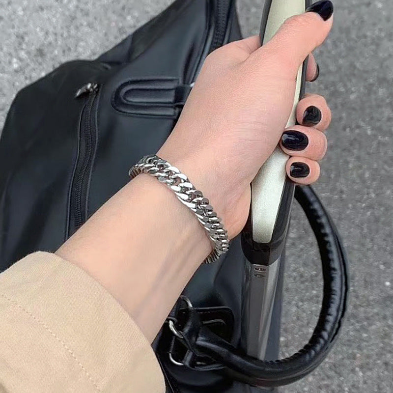 Korean Fashionmonger Personality Fashion Titanium Steel Male Design Bracelet