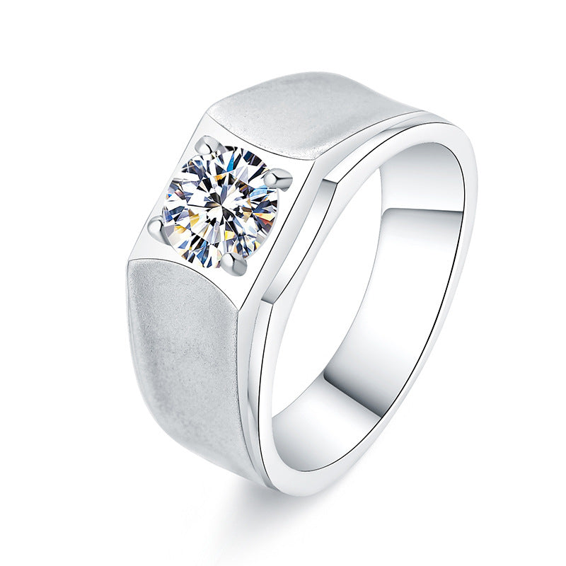 Men's On Domineering Imitation Moissanite Inlaid Eight Rings