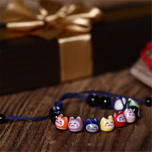Style Soft Ceramic Couple Red Rope Cute Bracelets