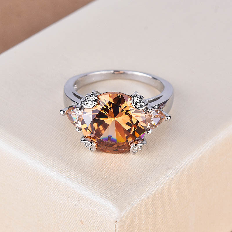 Women's Champagne Morgan Stone Fashion Engagement For Ring