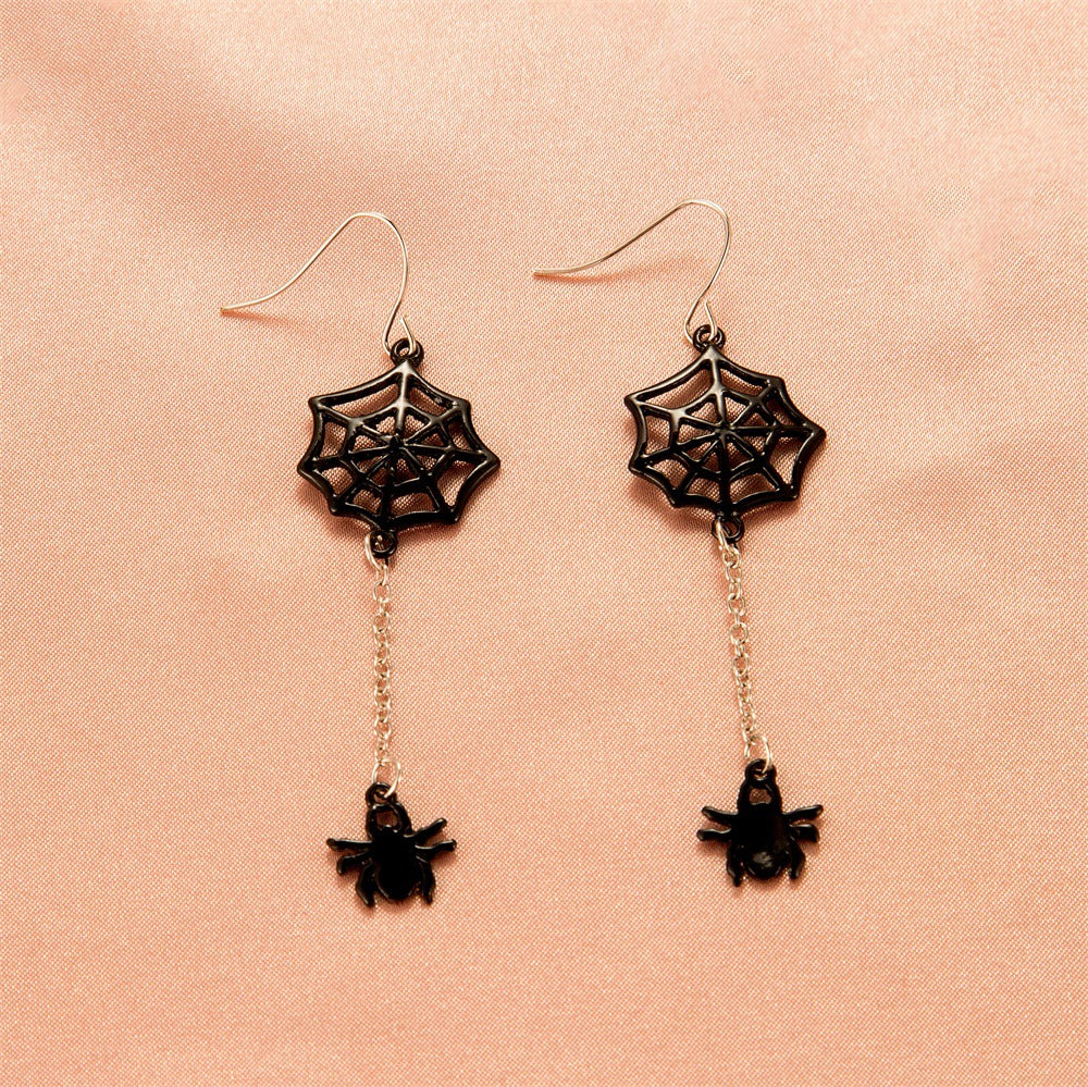 Halloween Eccentric Personality Skull Pumpkin Lamp Earrings