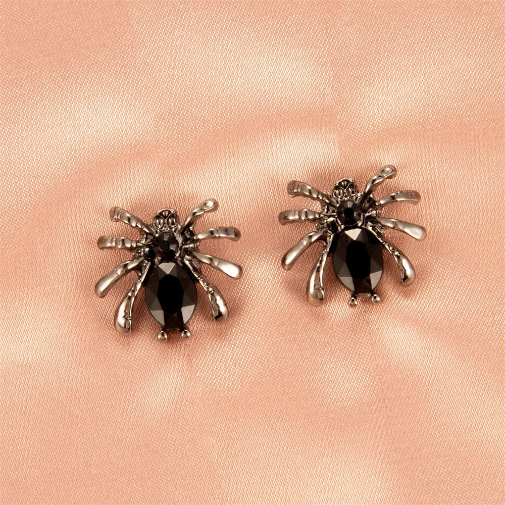 Halloween Eccentric Personality Skull Pumpkin Lamp Earrings