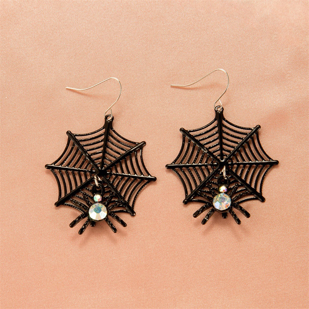 Halloween Eccentric Personality Skull Pumpkin Lamp Earrings