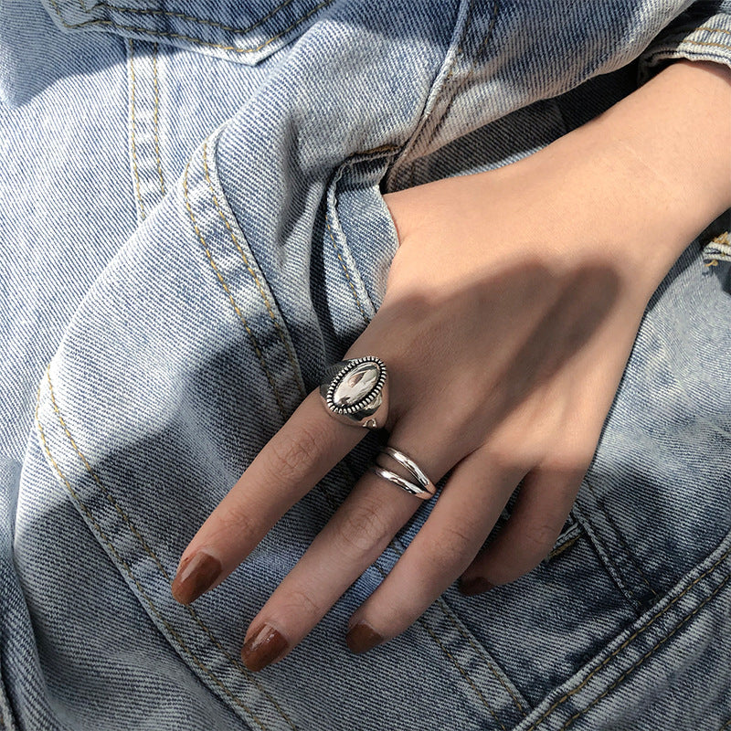 Retro Thai Exaggerated Personalized Vintage Open-end Forefinger Rings