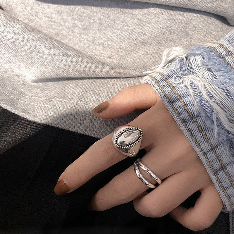 Retro Thai Exaggerated Personalized Vintage Open-end Forefinger Rings