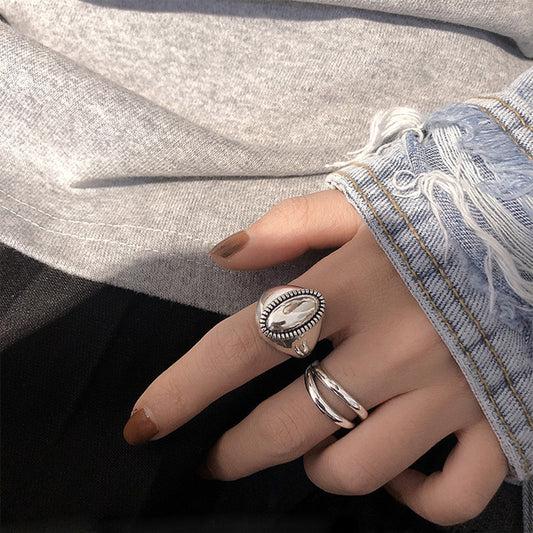 Retro Thai Exaggerated Personalized Vintage Open-end Forefinger Rings