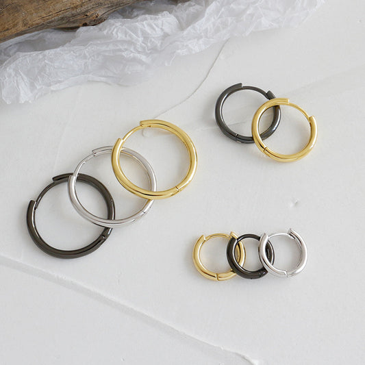 Women's Korean Style Sterling Sier Geometric Eardrop Earrings