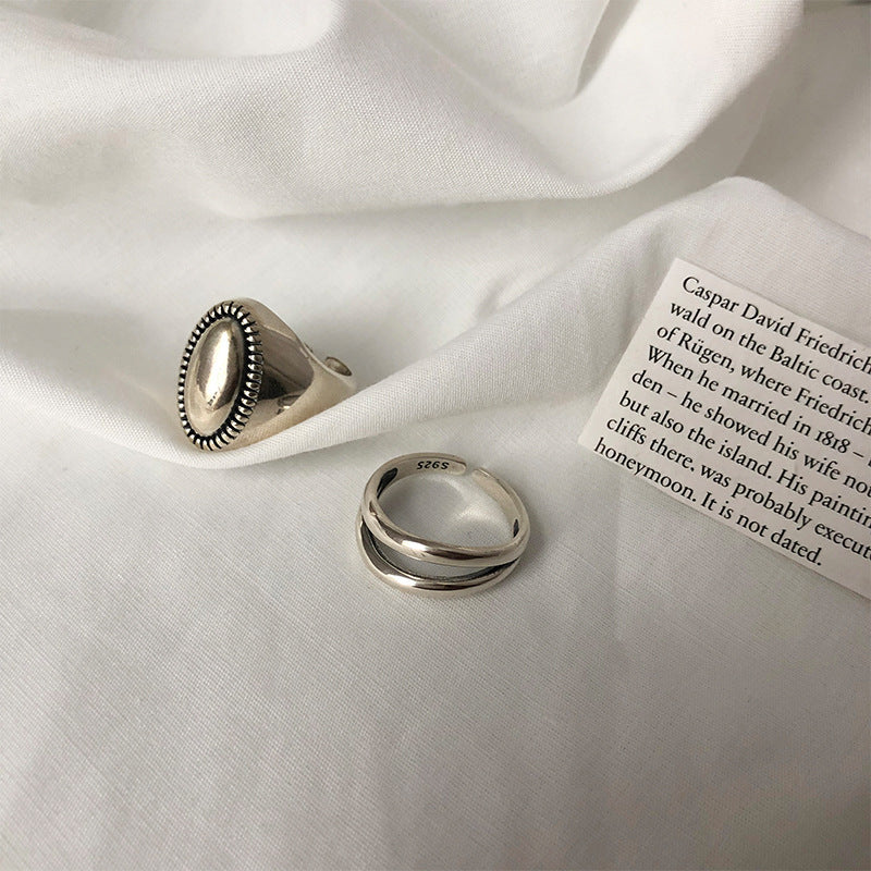 Retro Thai Exaggerated Personalized Vintage Open-end Forefinger Rings