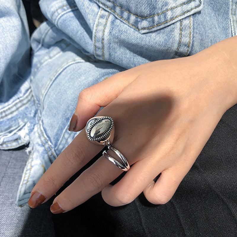 Retro Thai Exaggerated Personalized Vintage Open-end Forefinger Rings