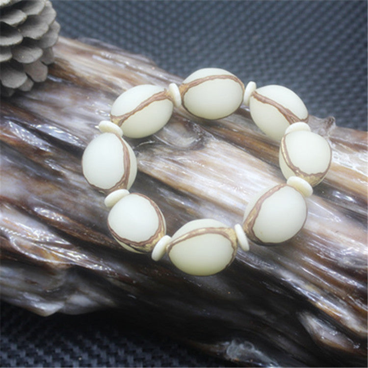 Bodhi Root Seed Three Sides Barrel Beads Surface Top Grinding Bracelet