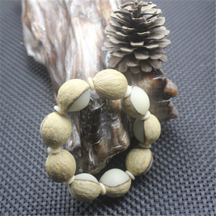 Bodhi Root Seed Three Sides Barrel Beads Surface Top Grinding Bracelet