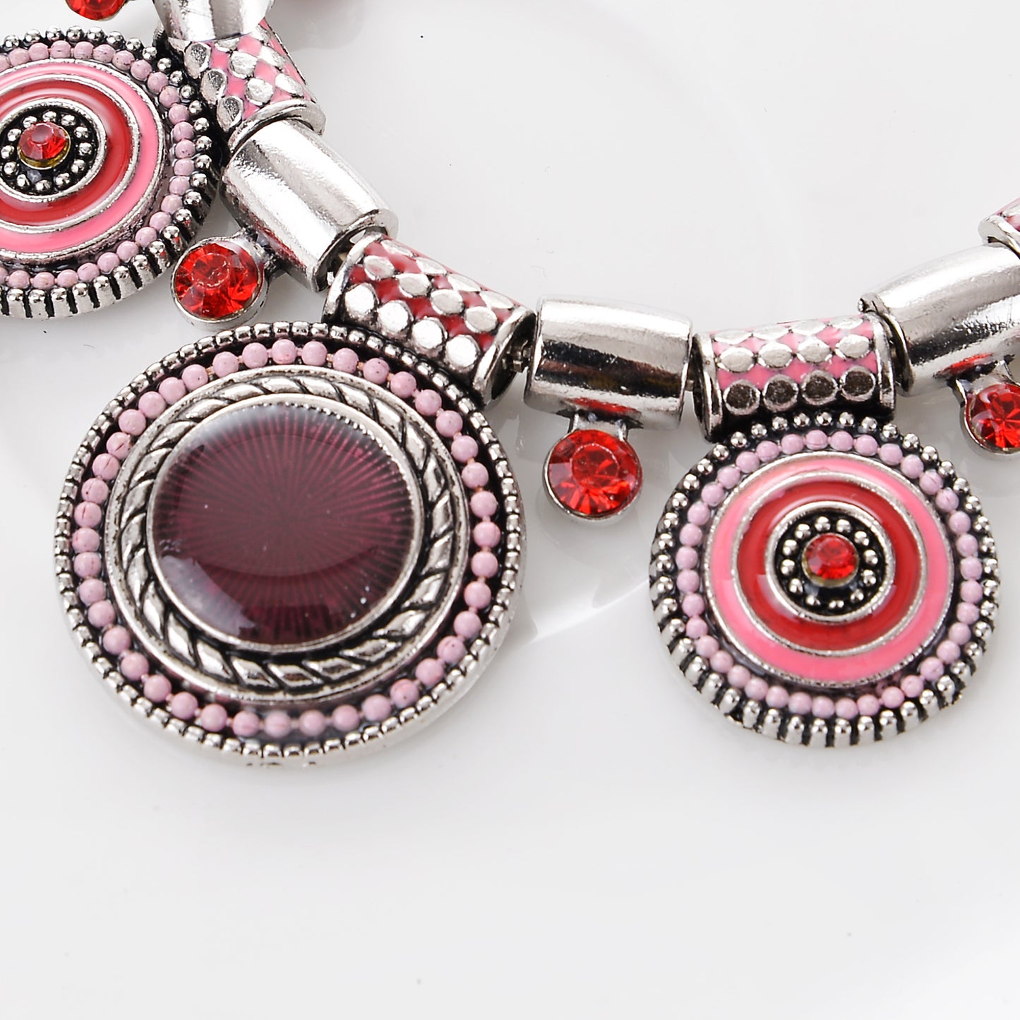 Ethnic Style Female Alloy Dripping Diamond Inlaid Clavicle Necklaces