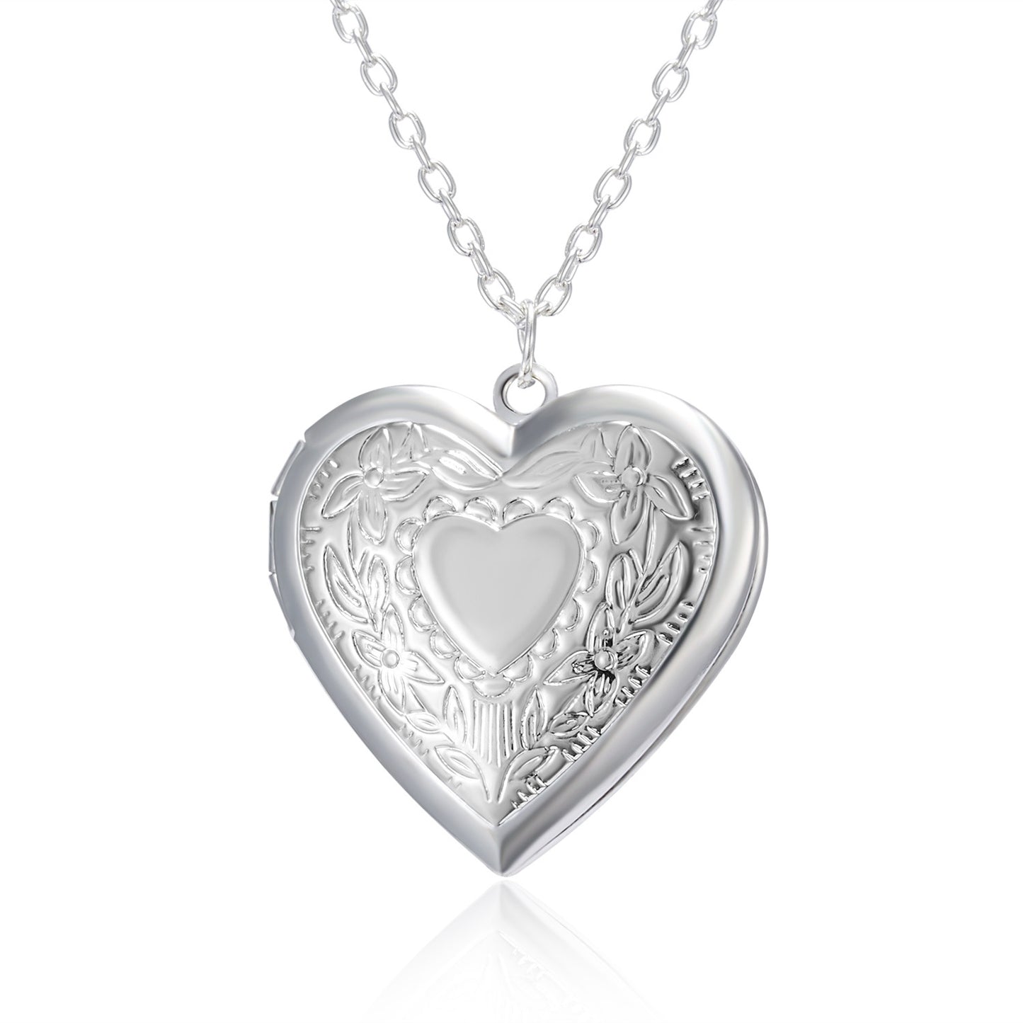 Creative Heart Frame Carved Openable Fashion Necklaces