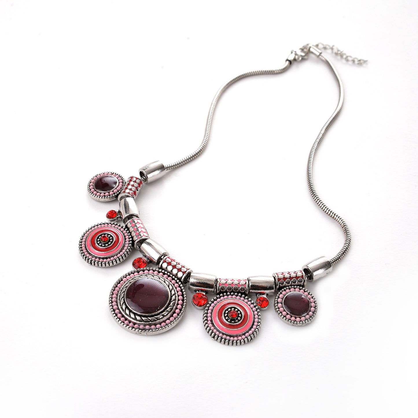 Ethnic Style Female Alloy Dripping Diamond Inlaid Clavicle Necklaces
