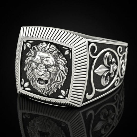 Domineering Lion Twee Constellation Leo Lion's Rings