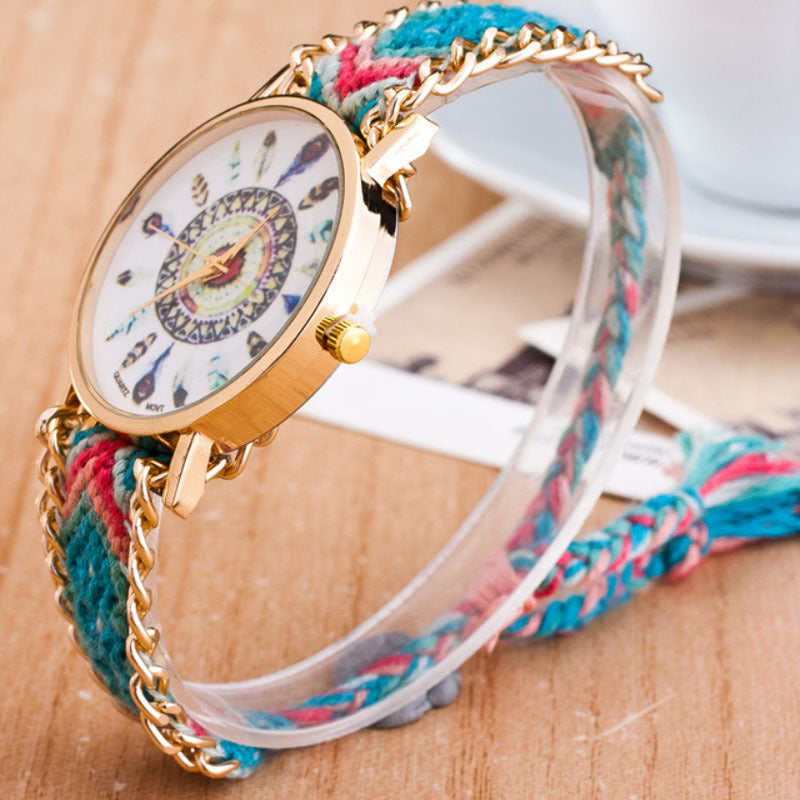 Fashion Strap Nepal Ethnic Style Hand Weaving Exquisite Comfortable Watch Bracelets