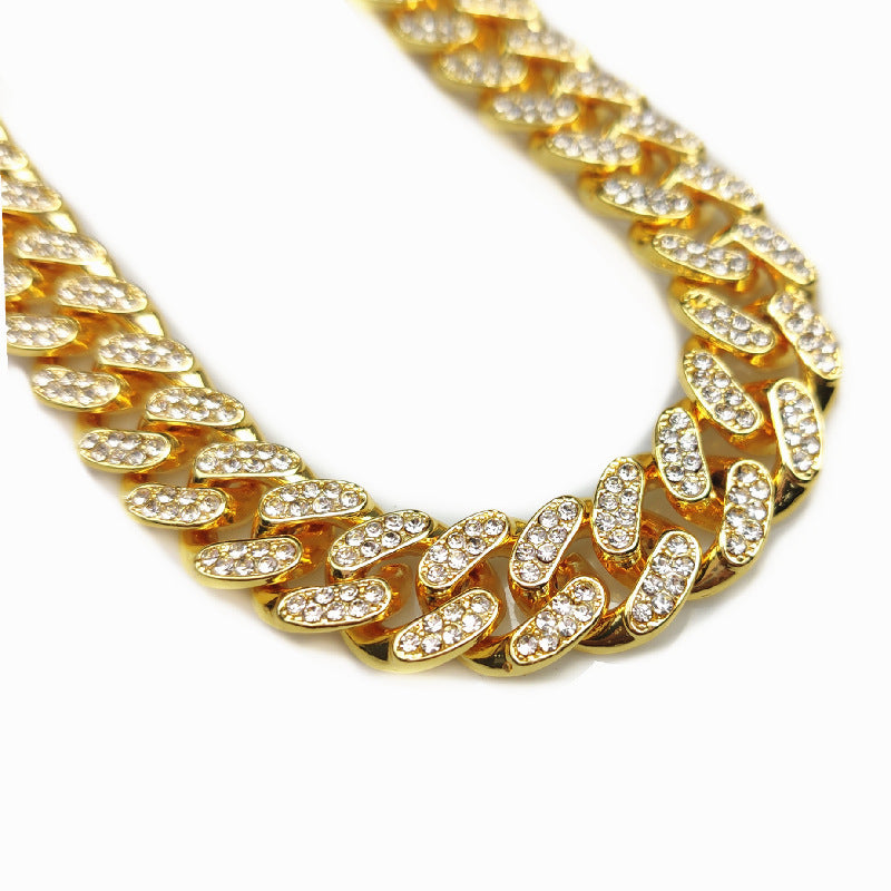 Zinc Alloy Wide Public Rap Hip Hop Necklaces