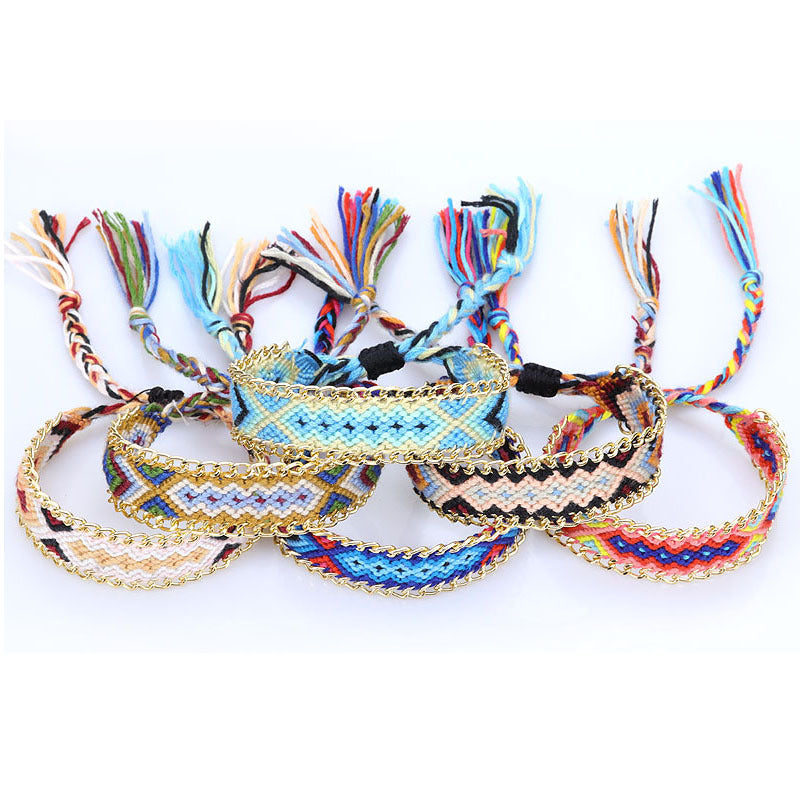 Fashion Strap Nepal Ethnic Style Hand Weaving Exquisite Comfortable Watch Bracelets