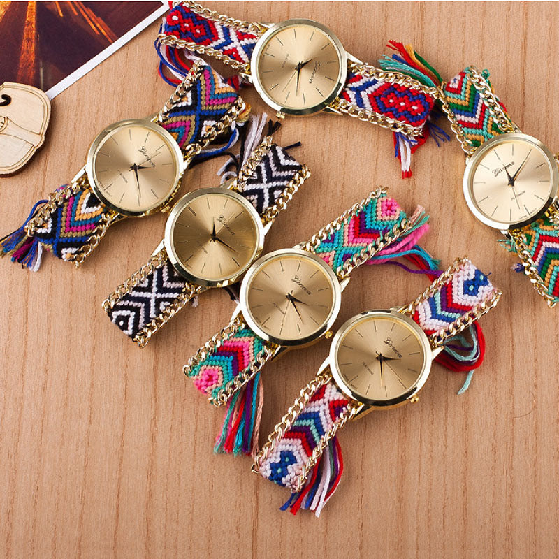 Fashion Strap Nepal Ethnic Style Hand Weaving Exquisite Comfortable Watch Bracelets