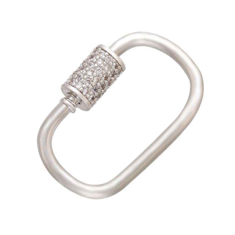 Classic Innovative Pin Metal Button Zircon Jewelry Accessories