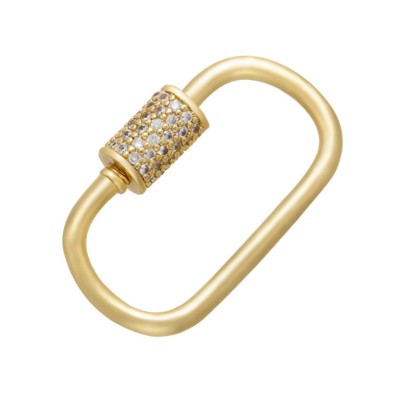 Classic Innovative Pin Metal Button Zircon Jewelry Accessories