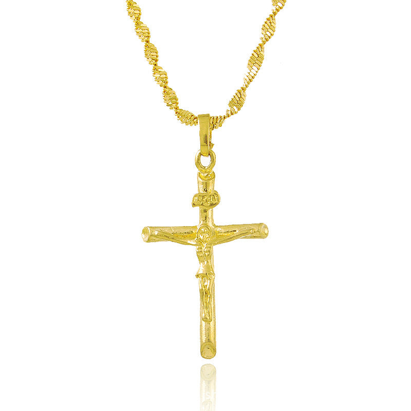 Women's Gold-plated Jewelry Cross No Color Fading Necklaces