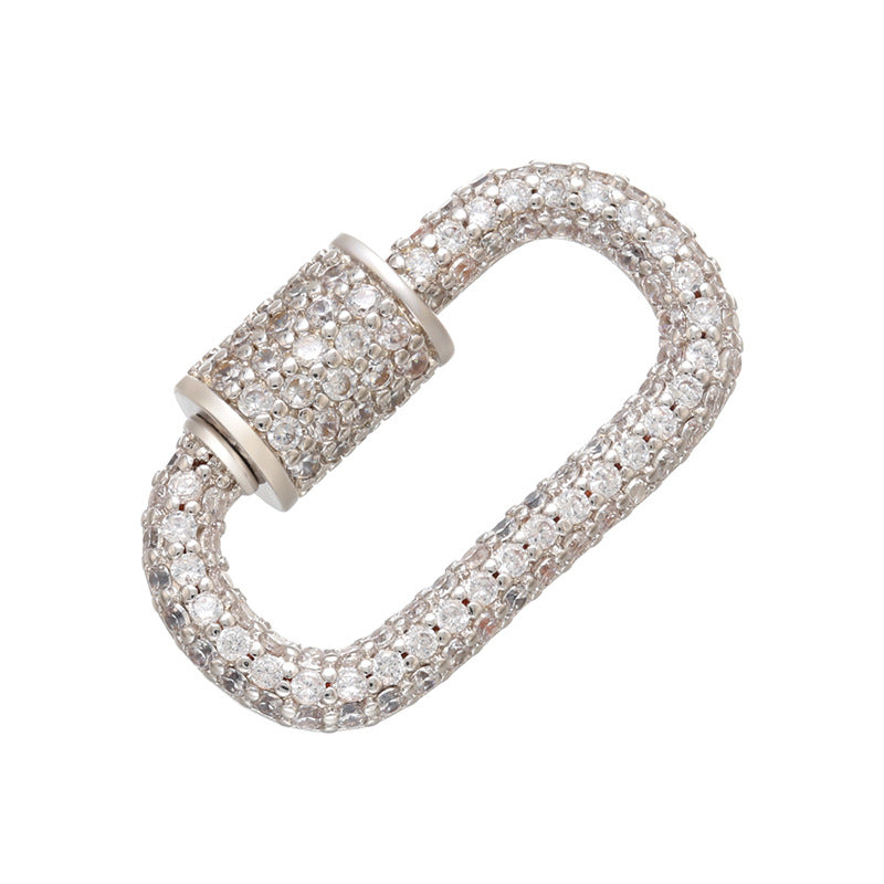 Classic Innovative Pin Metal Button Zircon Jewelry Accessories
