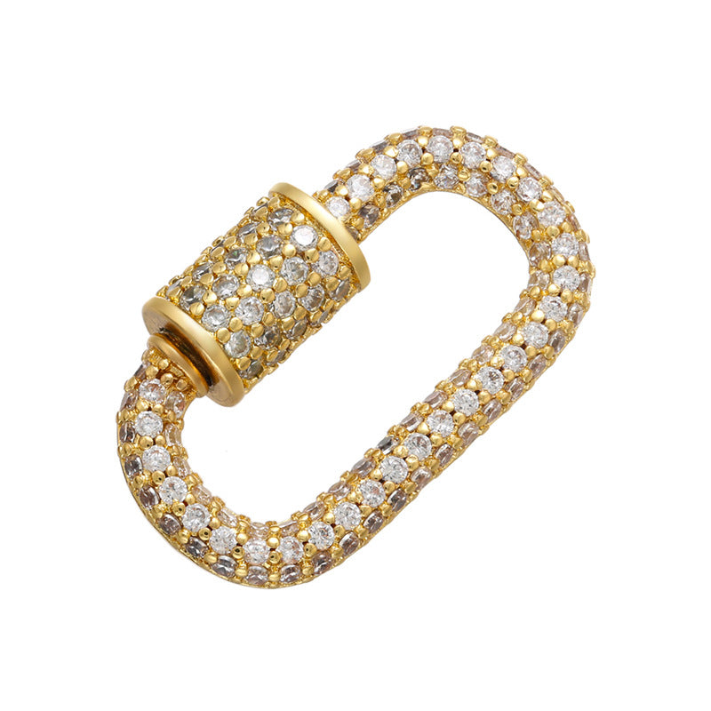 Classic Innovative Pin Metal Button Zircon Jewelry Accessories