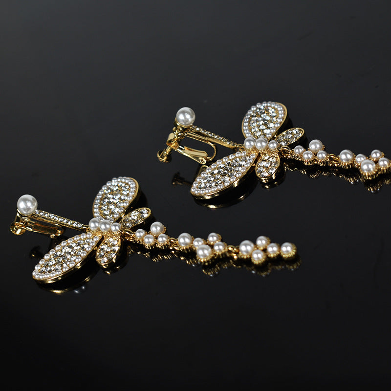 Women's Sweet Trendy Girly Bright Crystal Gemstone Earrings
