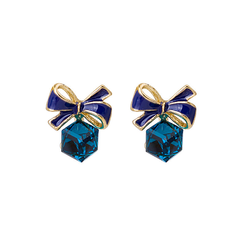 Versatile Graceful Innovative Bowknot Cube Crystal Rings