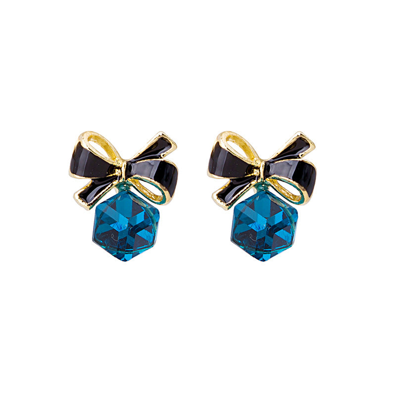 Versatile Graceful Innovative Bowknot Cube Crystal Rings
