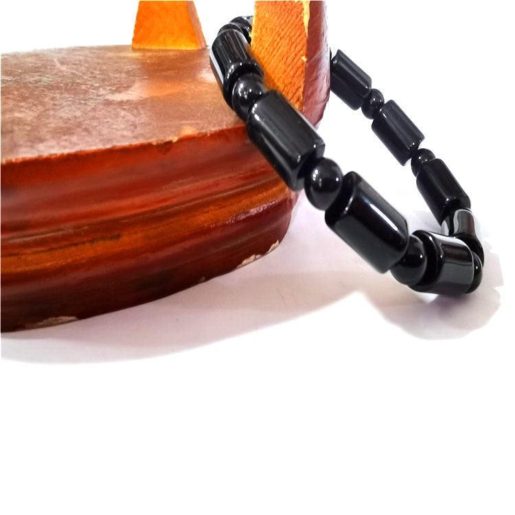 Agate Barrel Shaped Bead Tigereye Red Striped Green Bracelet