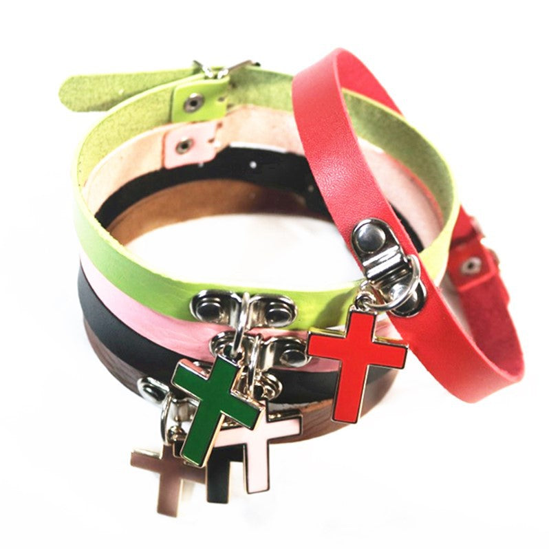 Soft Punk Three-dimensional Cross Couple Fashion Collar