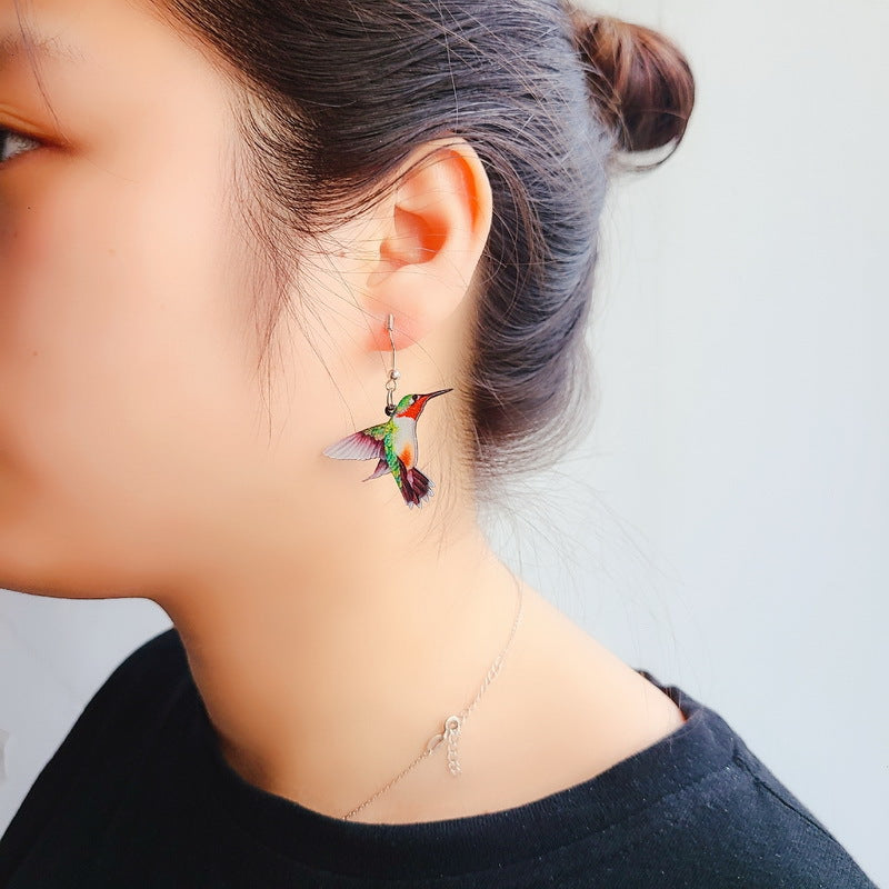 Cut Hummingbird Pigeon Eagle Owl Parrot Earrings