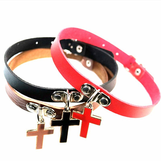 Soft Punk Three-dimensional Cross Couple Fashion Collar