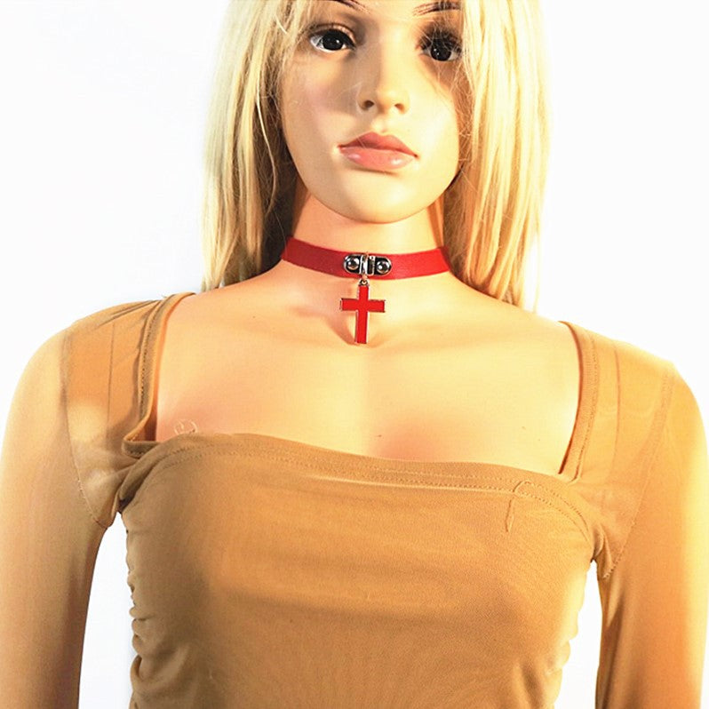 Soft Punk Three-dimensional Cross Couple Fashion Collar