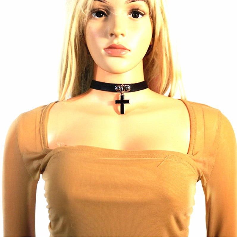 Soft Punk Three-dimensional Cross Couple Fashion Collar