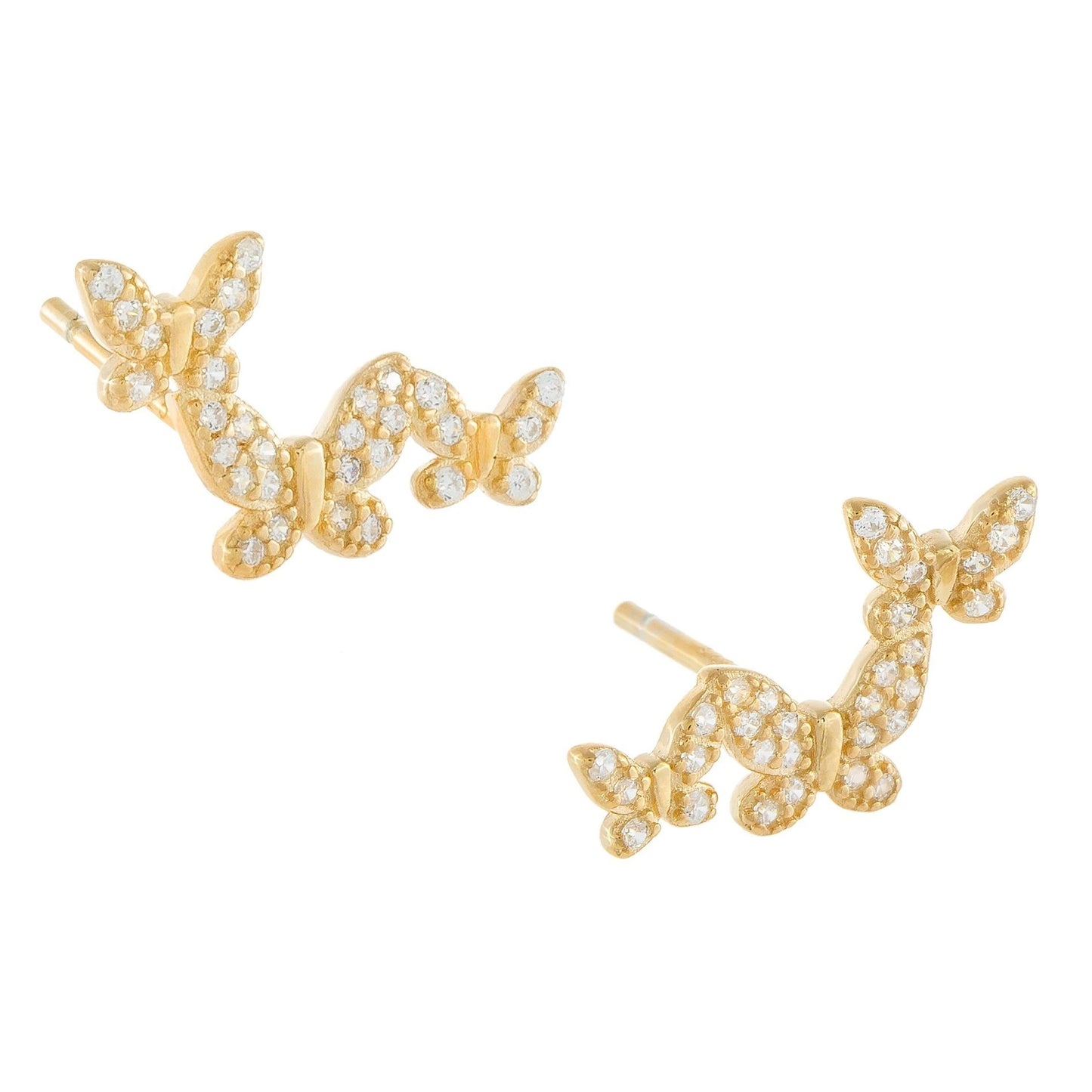 Women's Hot Small Butterfly Fashion Sier Fine Earrings