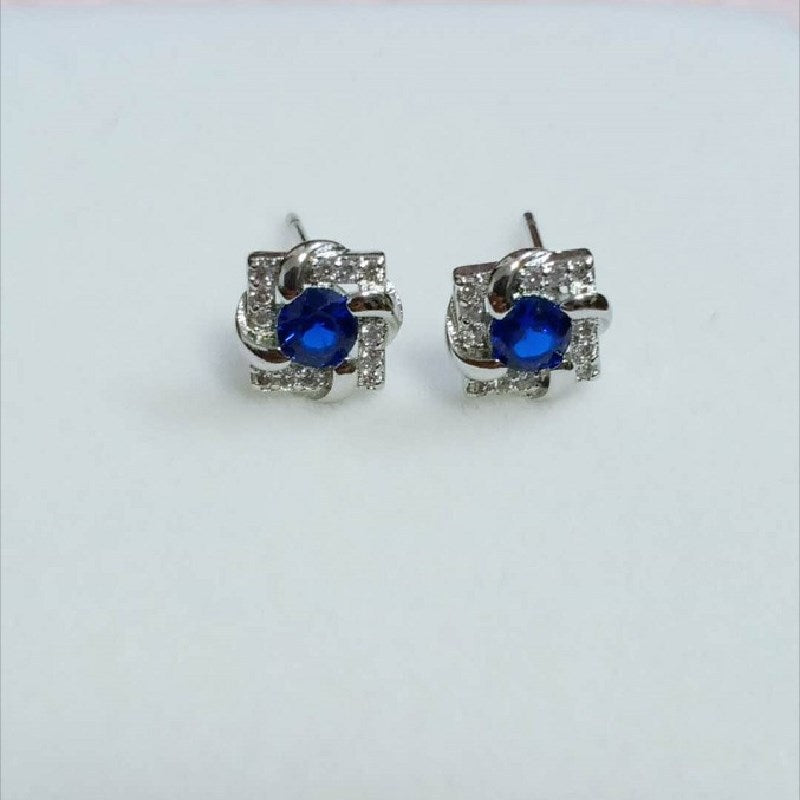 Geometric Square Diamond Temperament Sier-plated Atmospheric Rings