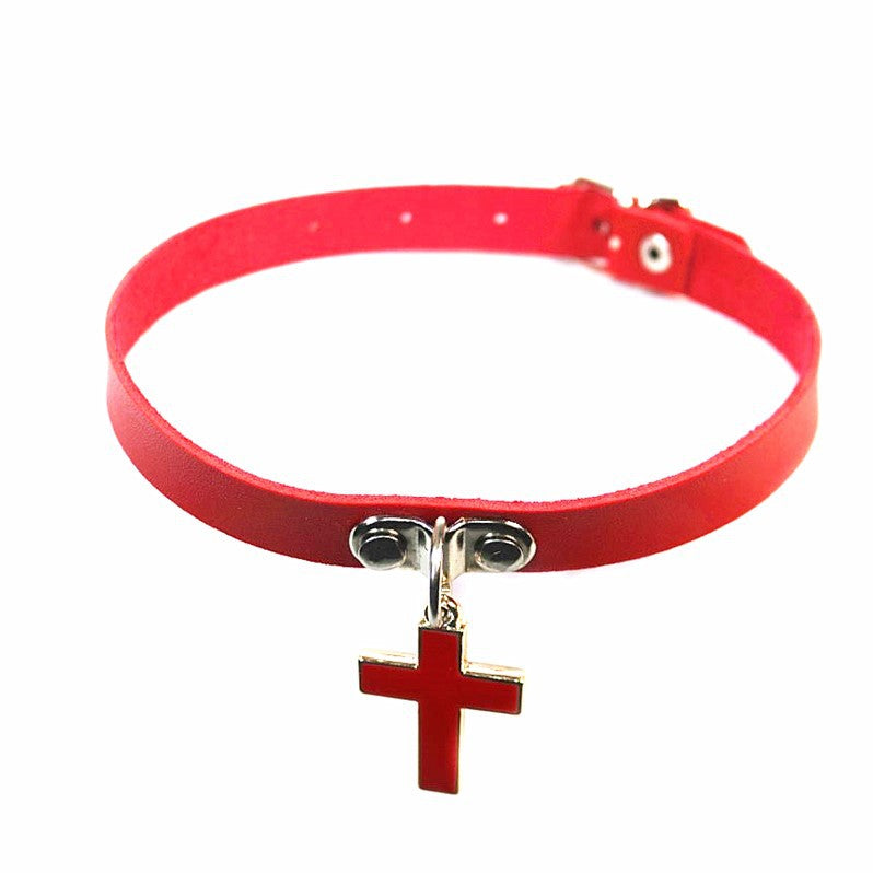 Soft Punk Three-dimensional Cross Couple Fashion Collar