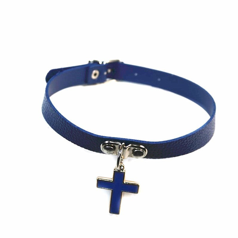 Soft Punk Three-dimensional Cross Couple Fashion Collar