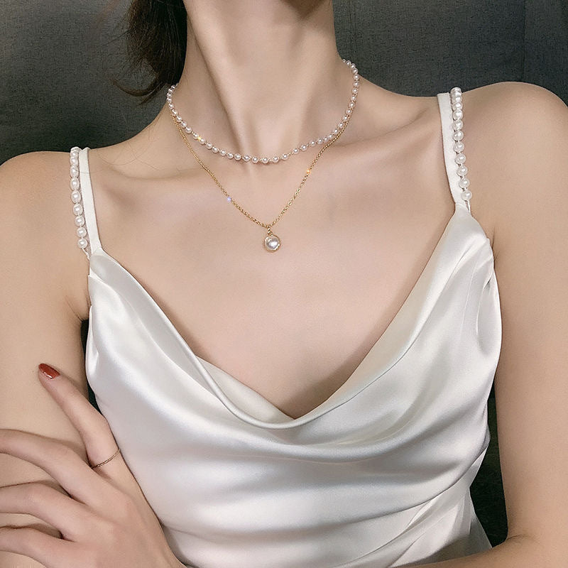 Women's Super Fairy Niche Pearl Simple Temperament Necklaces