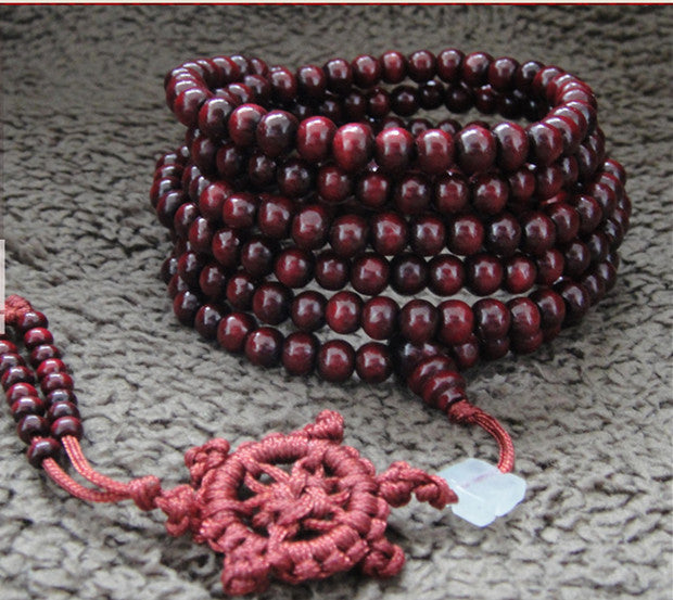 Women's & Men's Purple Sandalwood French Wheel Buddha Beads Running Rivers Bracelet
