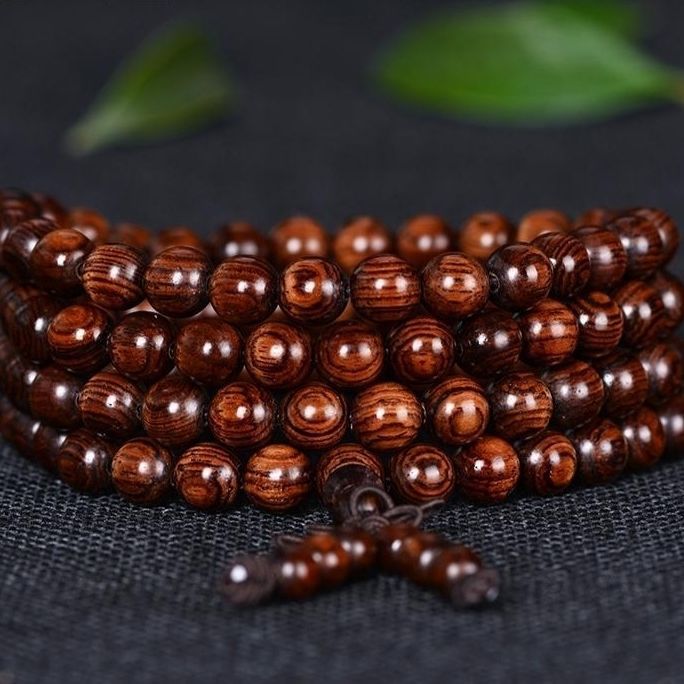Women's & Men's Rosewood Buddha Beads Red Sandalwood Crafts Bracelet
