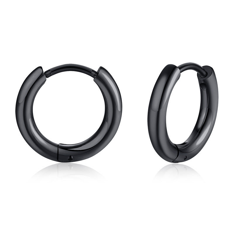 Women's & Men's Steel Eardrop Accessories Round Tube Small Earrings